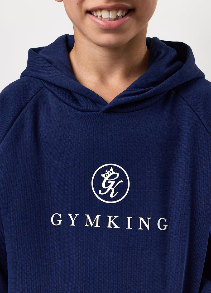 Gym King Kids Pro Logo Hood - Oxford Blue