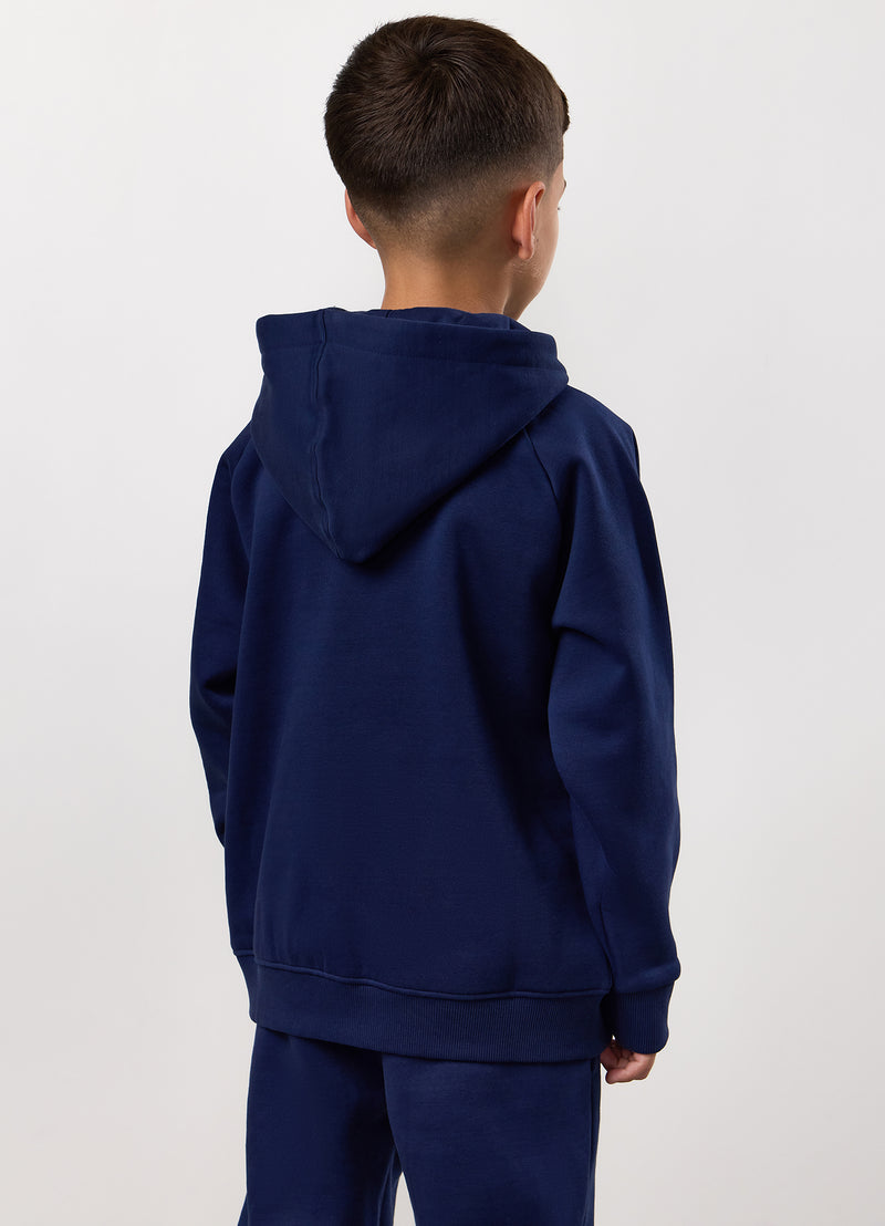 Gym King Kids Pro Logo Hood Tracksuit - Oxford Blue