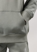 Gym King Kids Pro Logo Hood Tracksuit - Soft Khaki