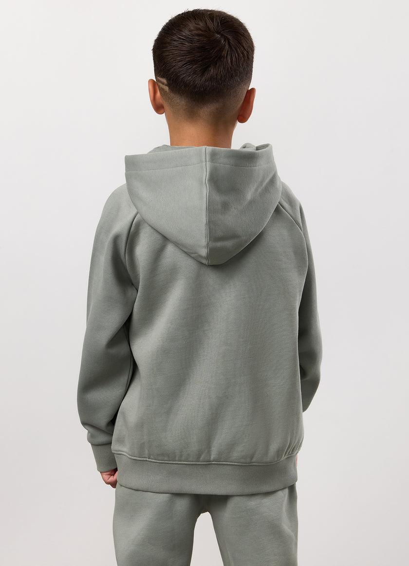 Gym King Kids Pro Logo Hood - Soft Khaki