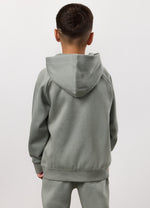 Gym King Kids Pro Logo Hood Tracksuit - Soft Khaki