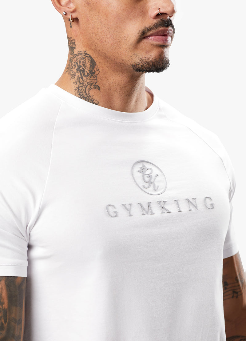 Gym King Pro Logo Jersey Tee - White