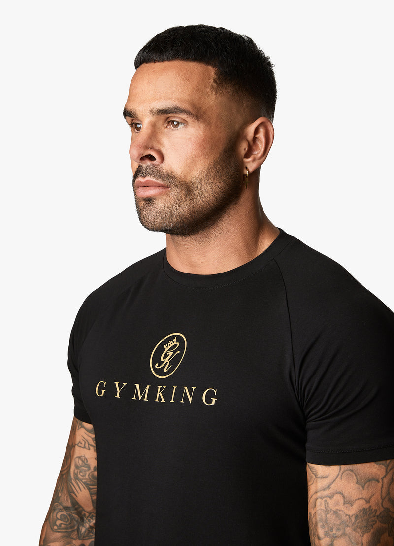 Gym King Pro Logo Tee - Black/Gold