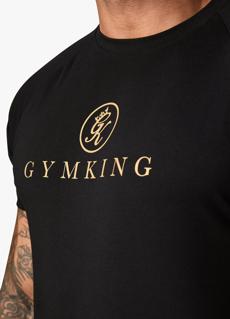 Gym King Pro Logo Tee - Black/Gold