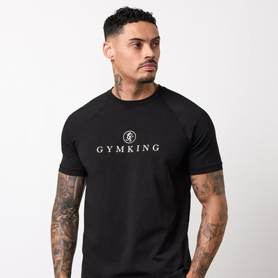 Gym King Pro Logo T-Shirt - Black/White