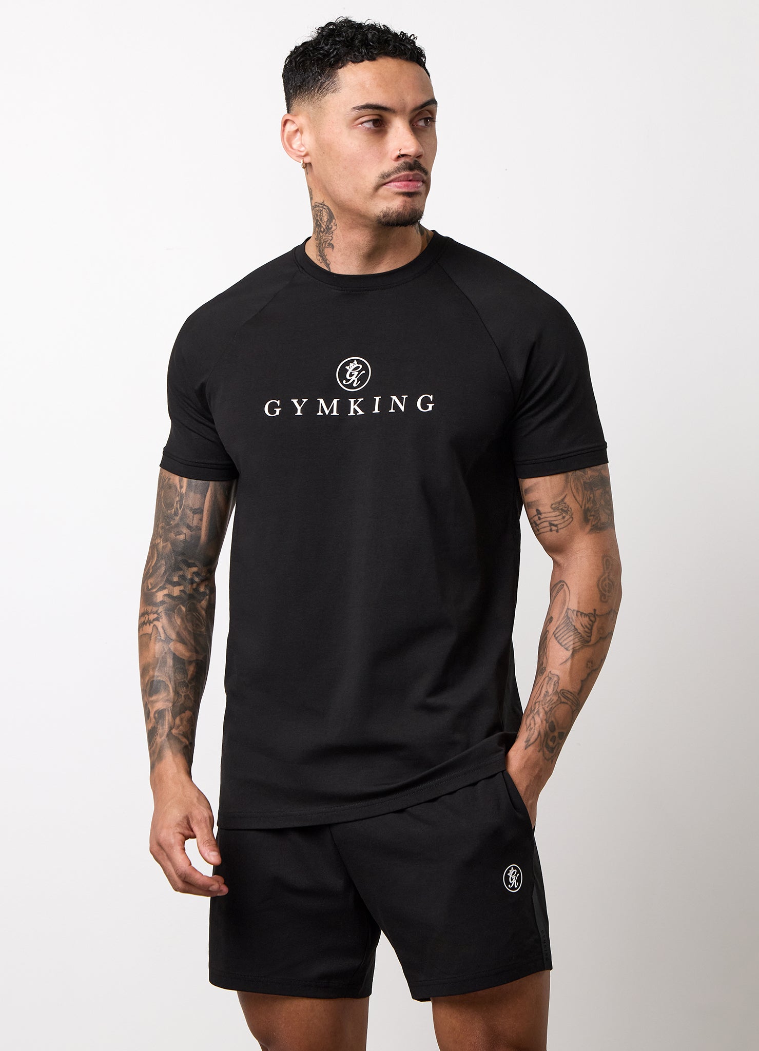 Gym King Pro Logo T-Shirt - Black/White