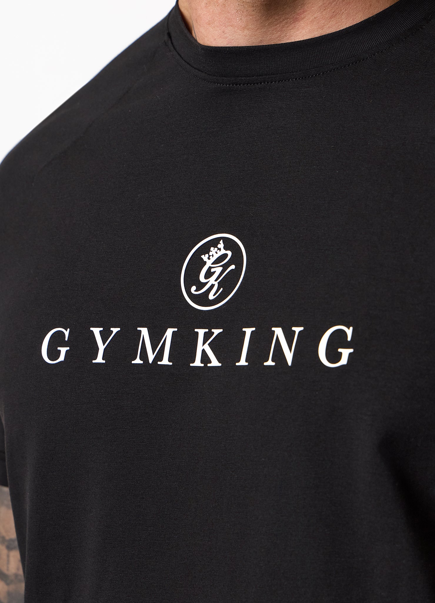 Gym King Pro Logo Tee - Black/White
