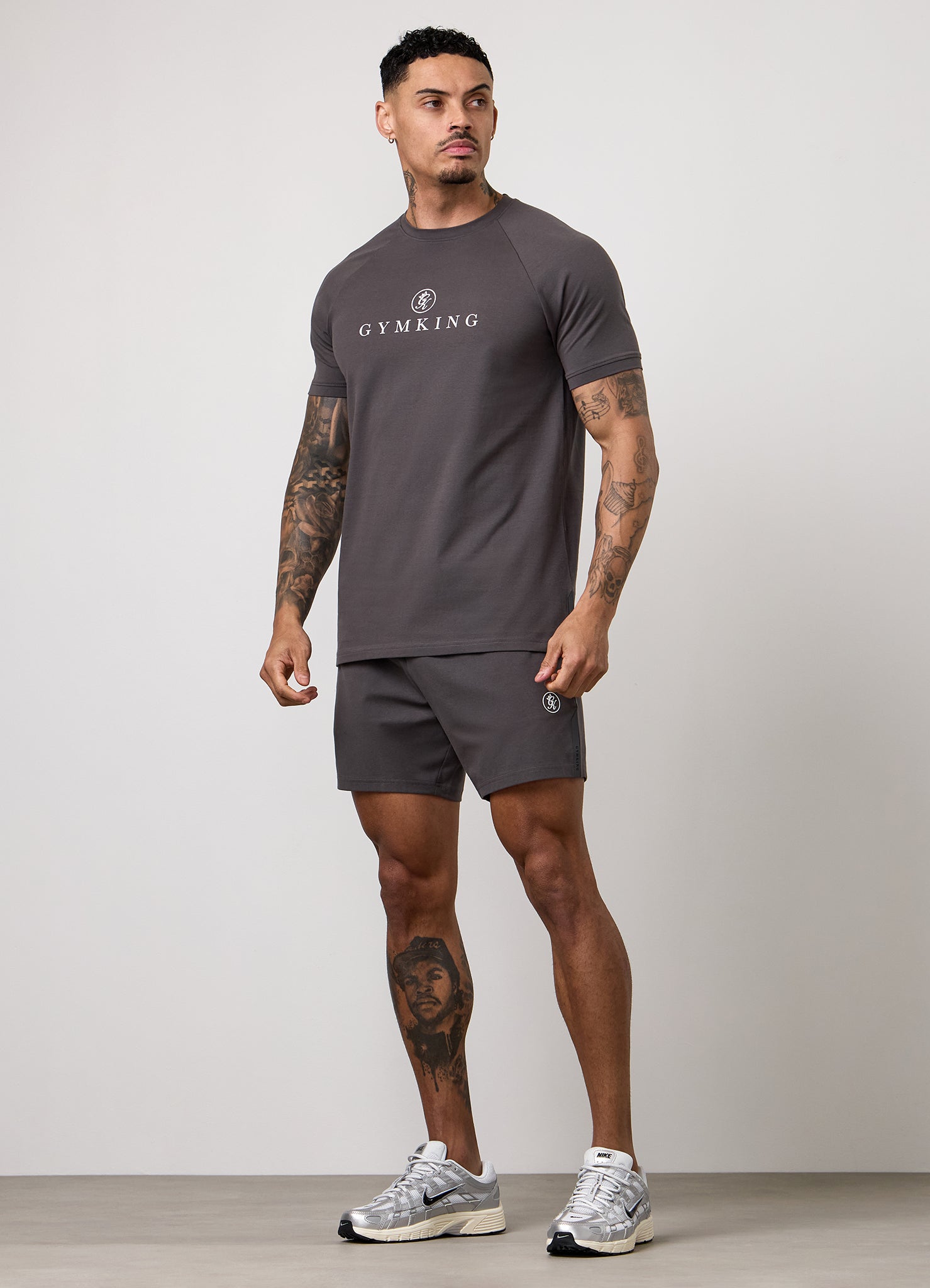 Gym King Pro Logo Jersey 6" Short - Graphite