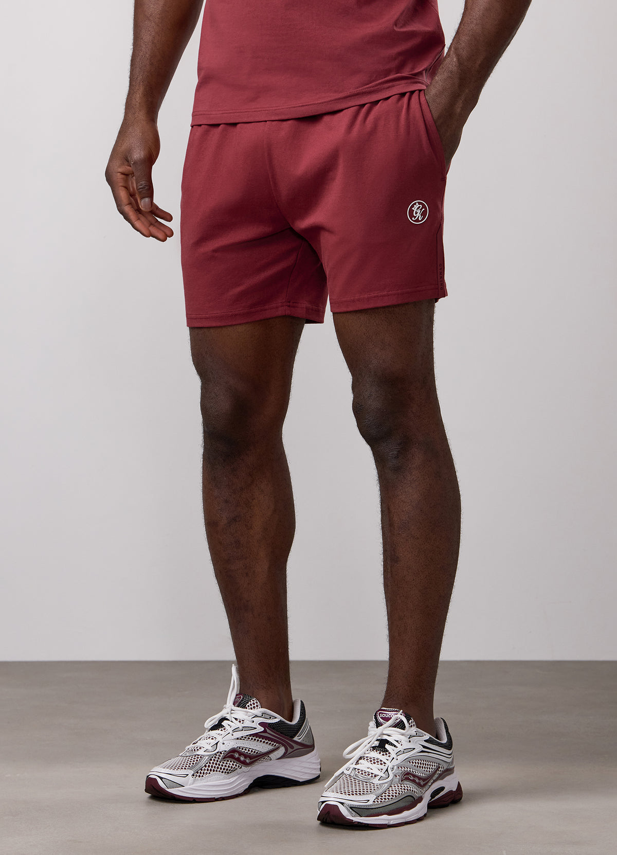 Gym King Pro Logo Jersey 6" Short - Wine Red