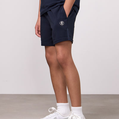 Gym King Older Kids Pro Logo Jersey Short 6" - Navy