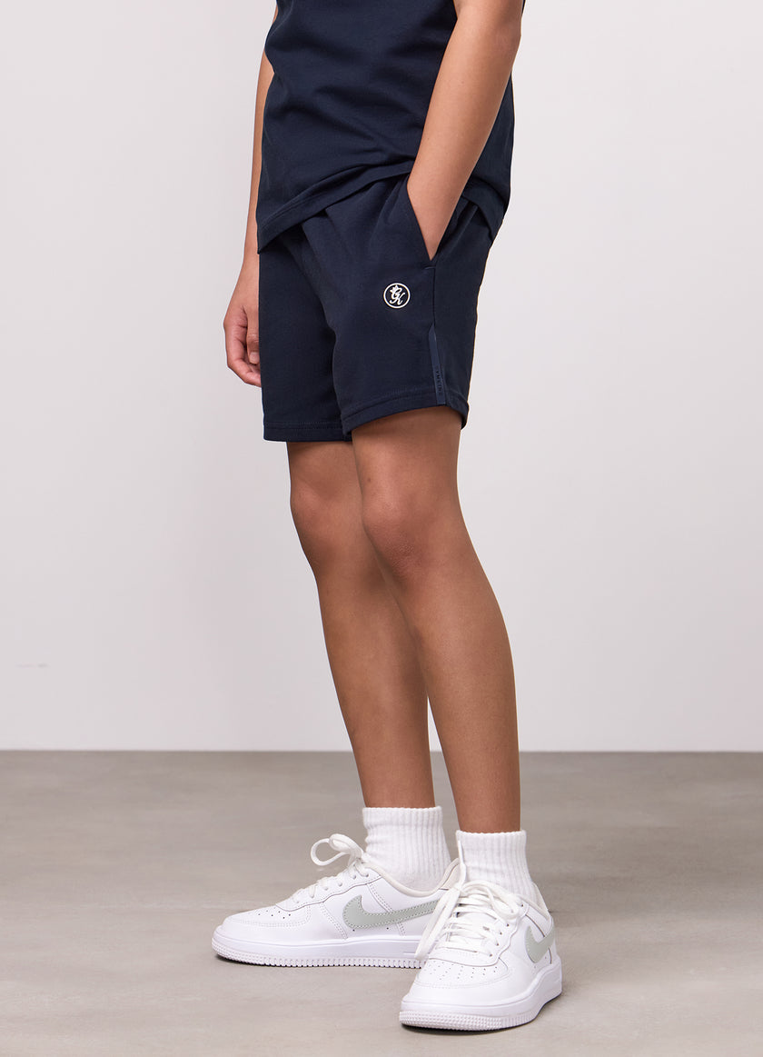 Gym King Older Kids Pro Logo Jersey Short 6" - Navy