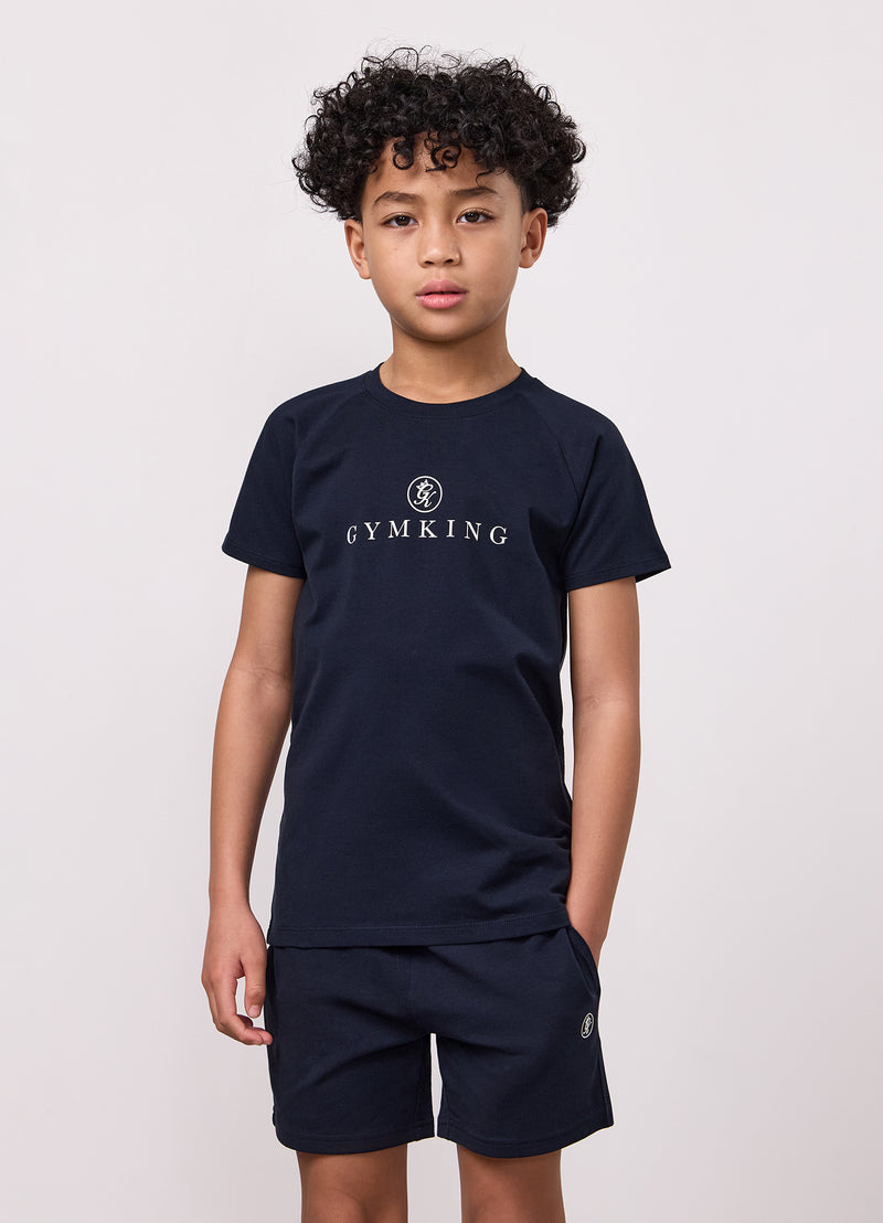 Gym King Older Kids Pro Logo Tee - Navy