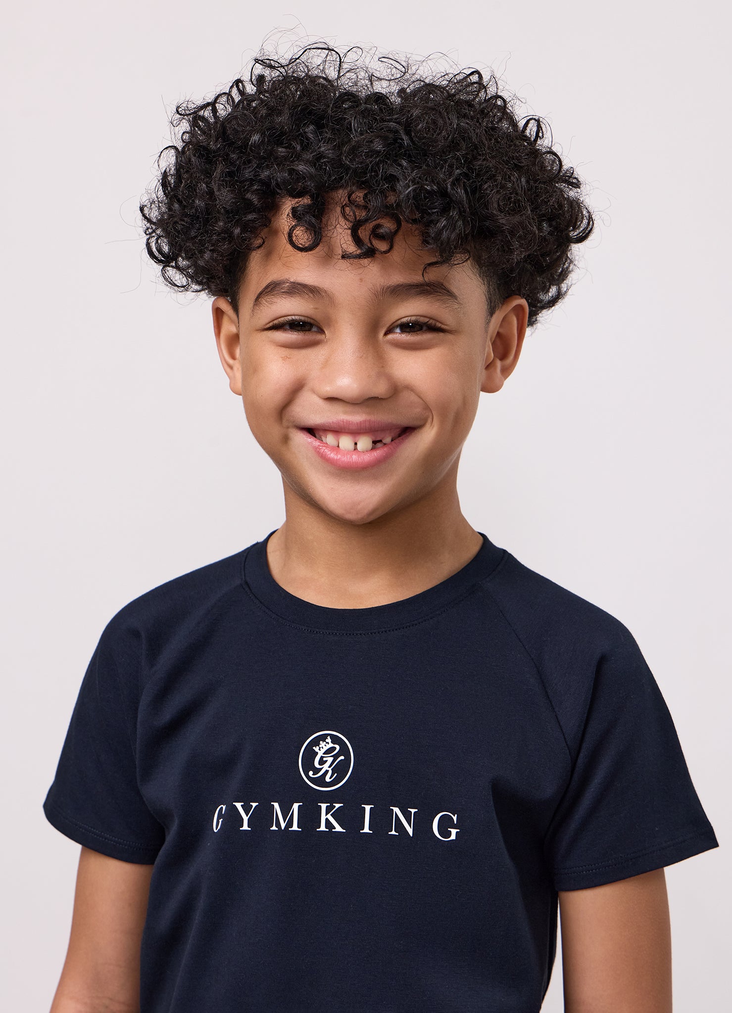 Gym King Younger Kids Pro Logo Tee - Navy