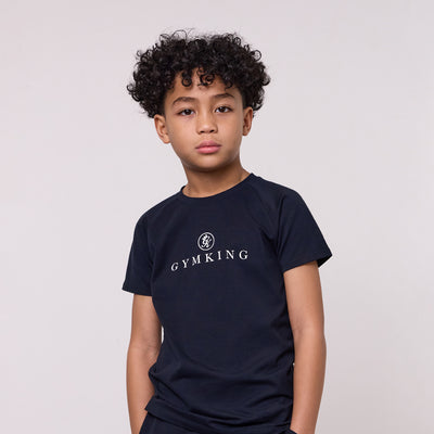 Gym King Younger Kids Pro Logo Tee - Navy