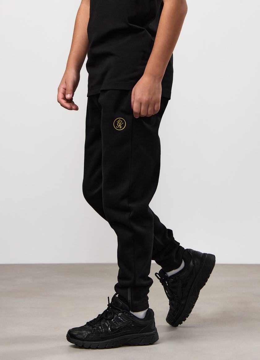 Gym King Kids Pro Logo Jogger - Black/Gold