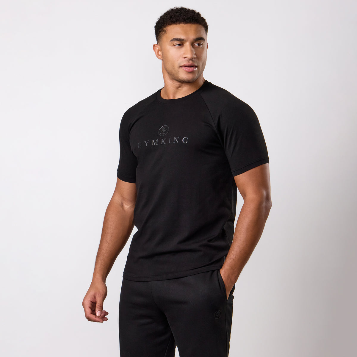 Gym King Pro Logo T-Shirt - Black/Black