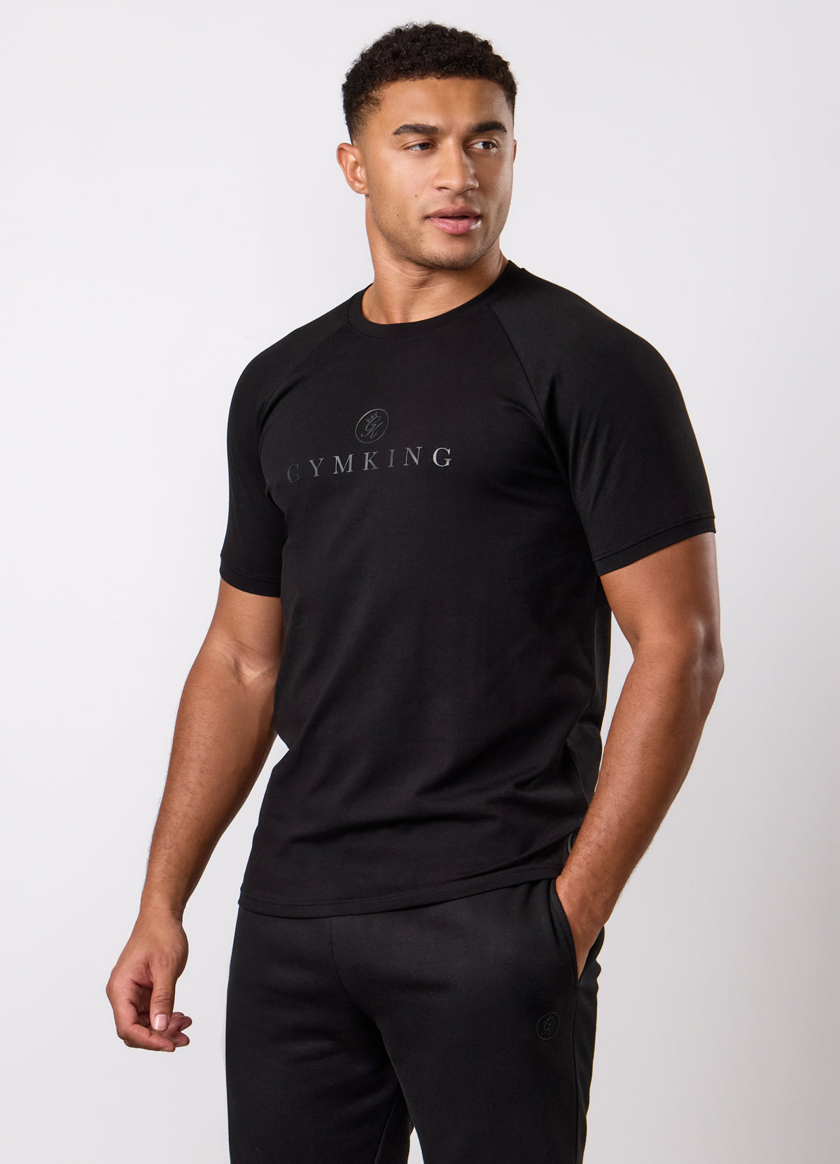 Gym King Pro Logo T-Shirt - Black/Black