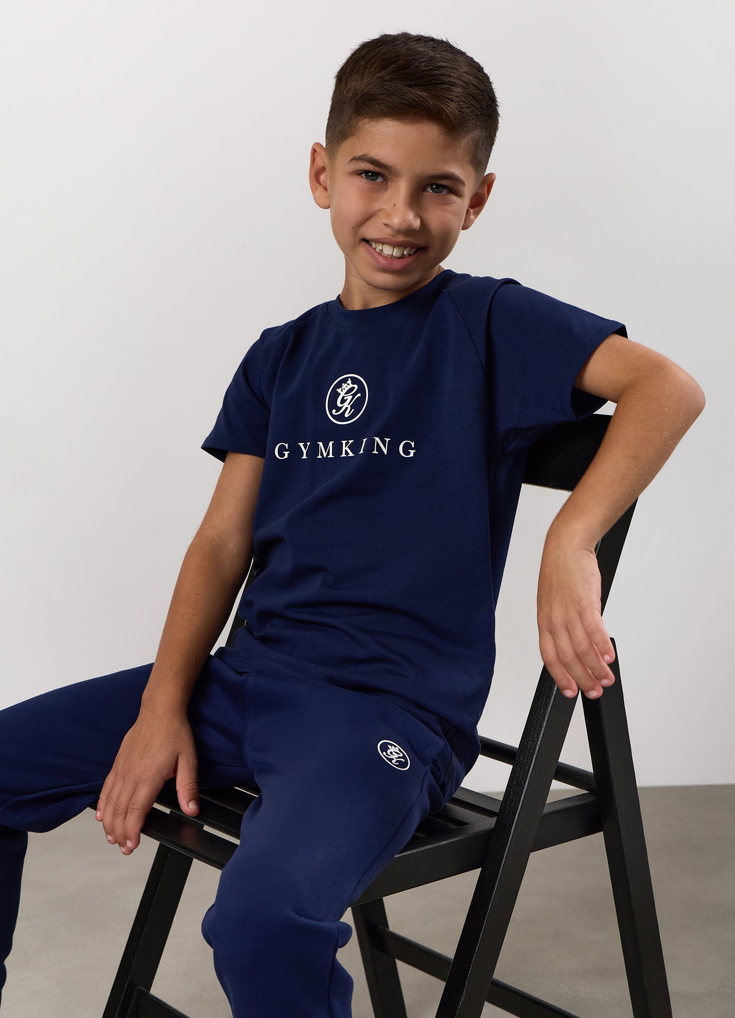Gym King Kids Pro Logo Tee - Oxford Blue