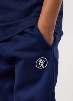 Gym King Kids Pro Logo Hood Tracksuit - Oxford Blue