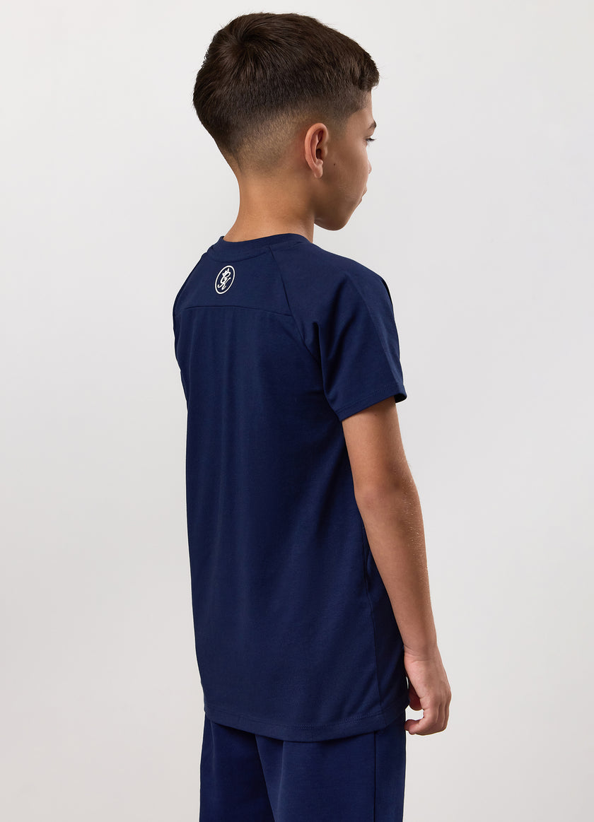 Gym King Kids Pro Logo Tee - Oxford Blue