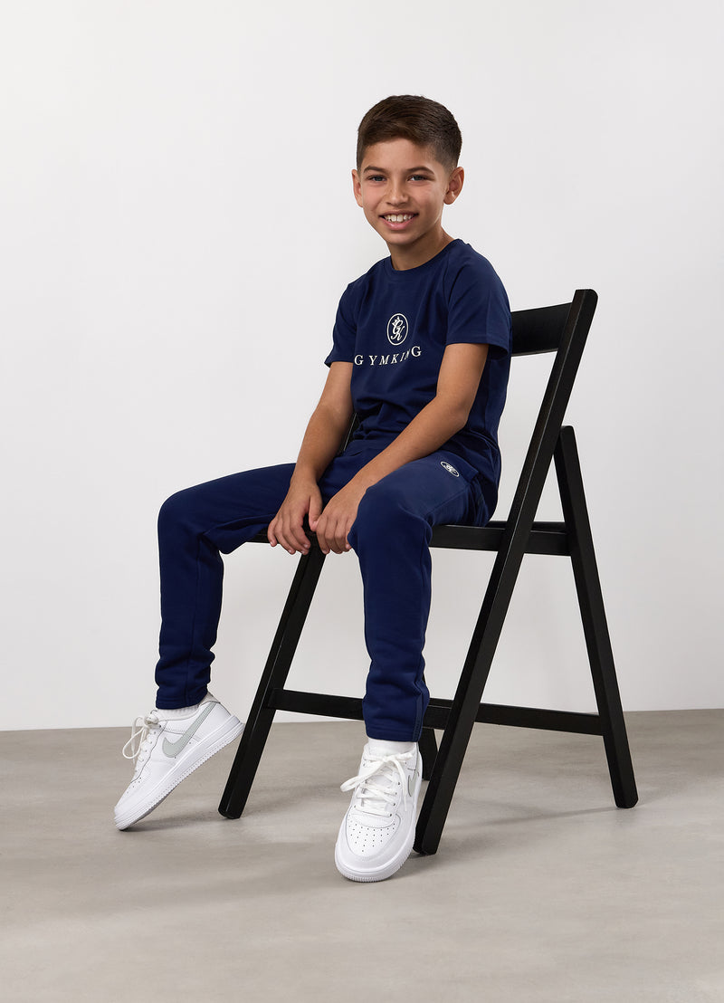 Gym King Kids Pro Logo Jogger - Oxford Blue