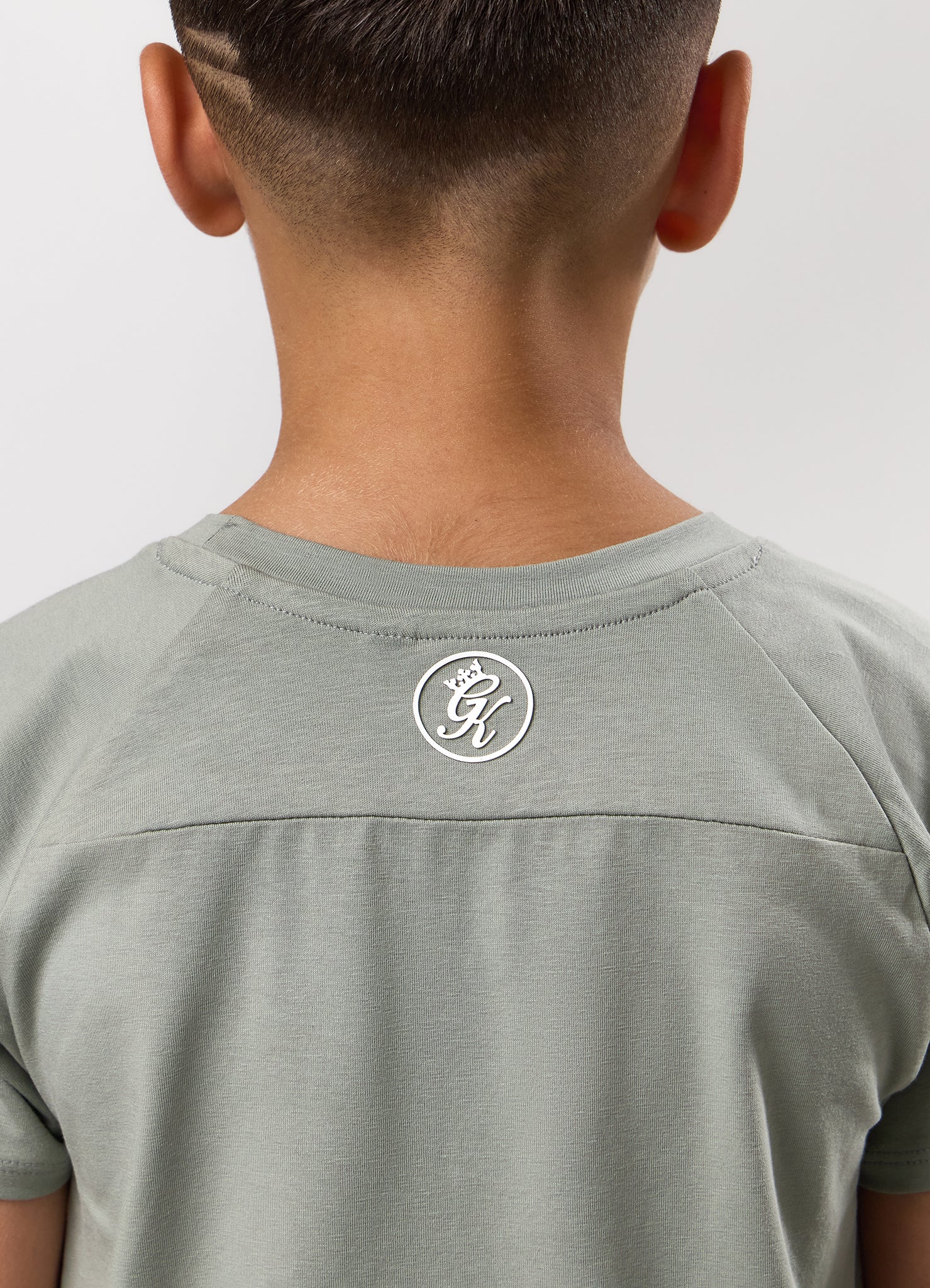 Gym King Kids Pro Logo Tee - Soft Khaki