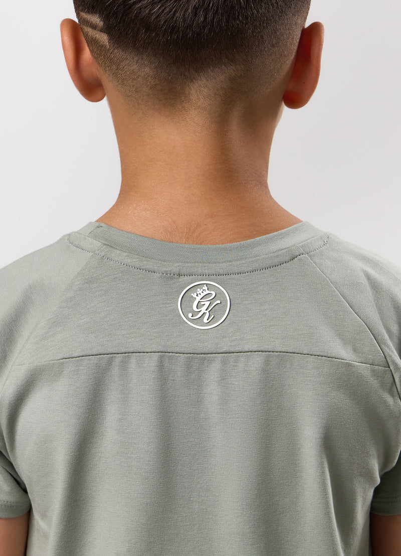 Gym King Kids Pro Logo Tee - Soft Khaki