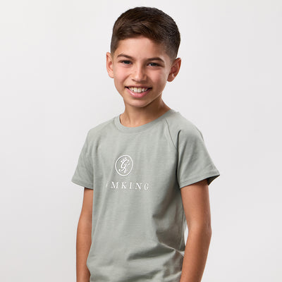Gym King Kids Pro Tee - Soft Khaki