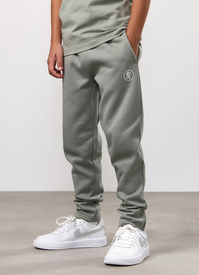 Gym King Kids Pro Logo Jogger - Soft Khaki