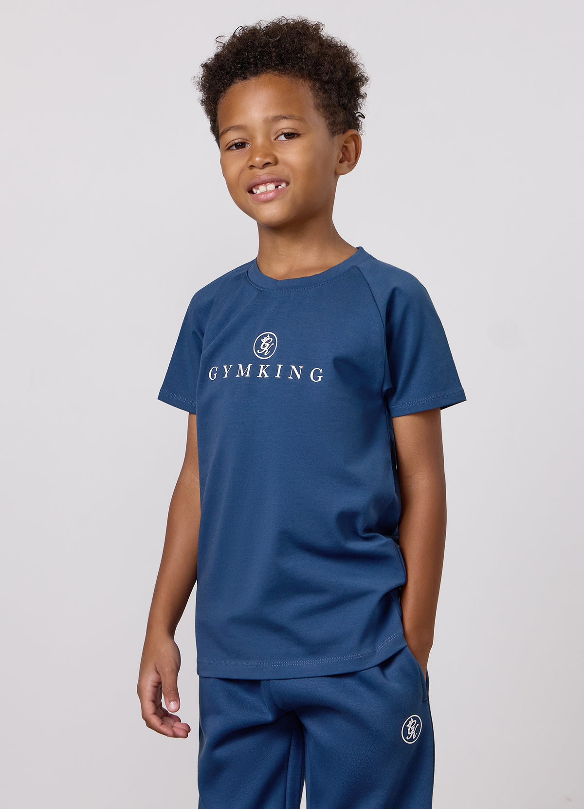 Gym King Younger Kids Pro Logo T-Shirt - Storm Front