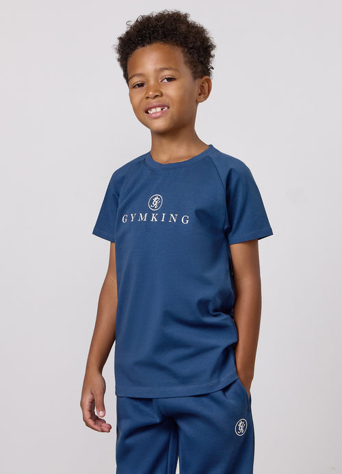 Gym King Older Kids Pro Logo T-Shirt - Storm Front