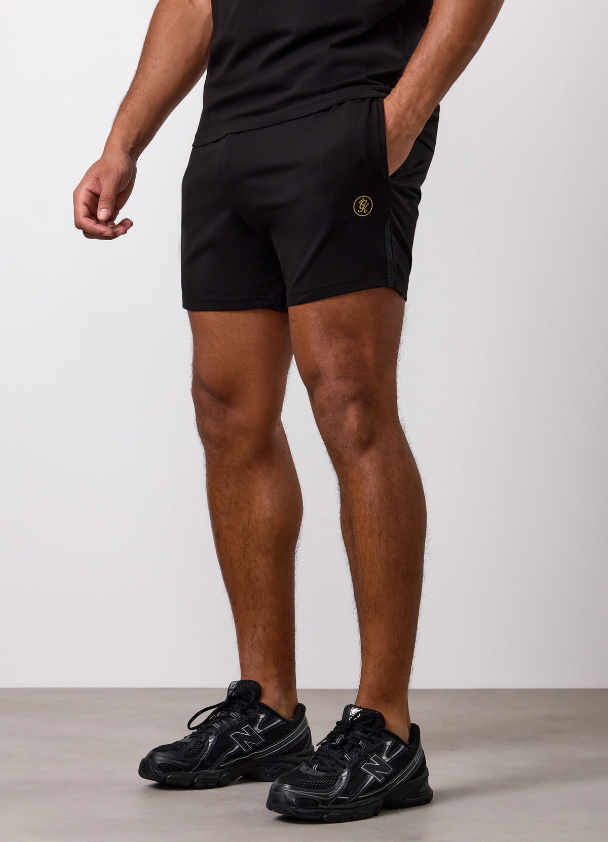 Gym King Pro Logo Short - Black/Gold