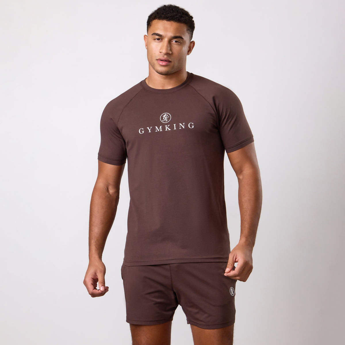 Gym King Pro Logo T-Shirt - Dark Brown