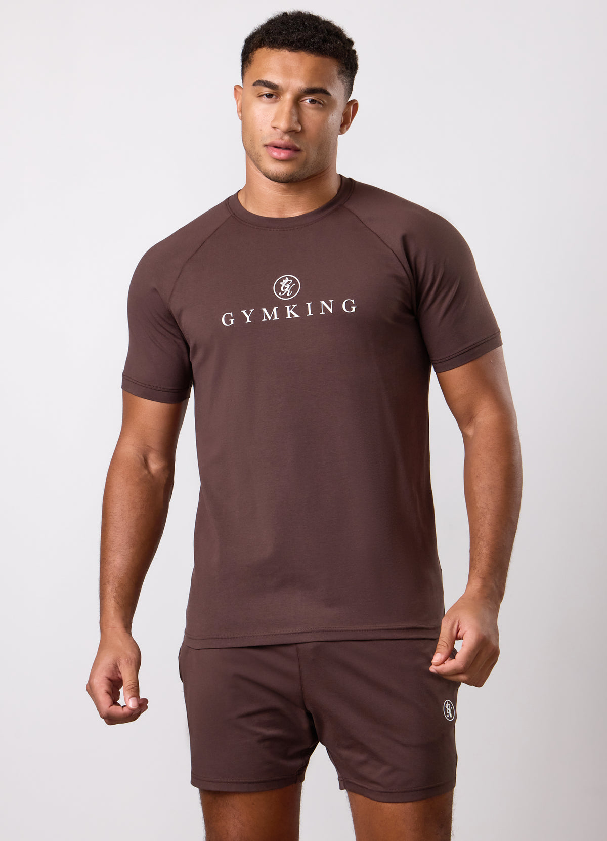 Gym King Pro Logo T-Shirt - Dark Brown