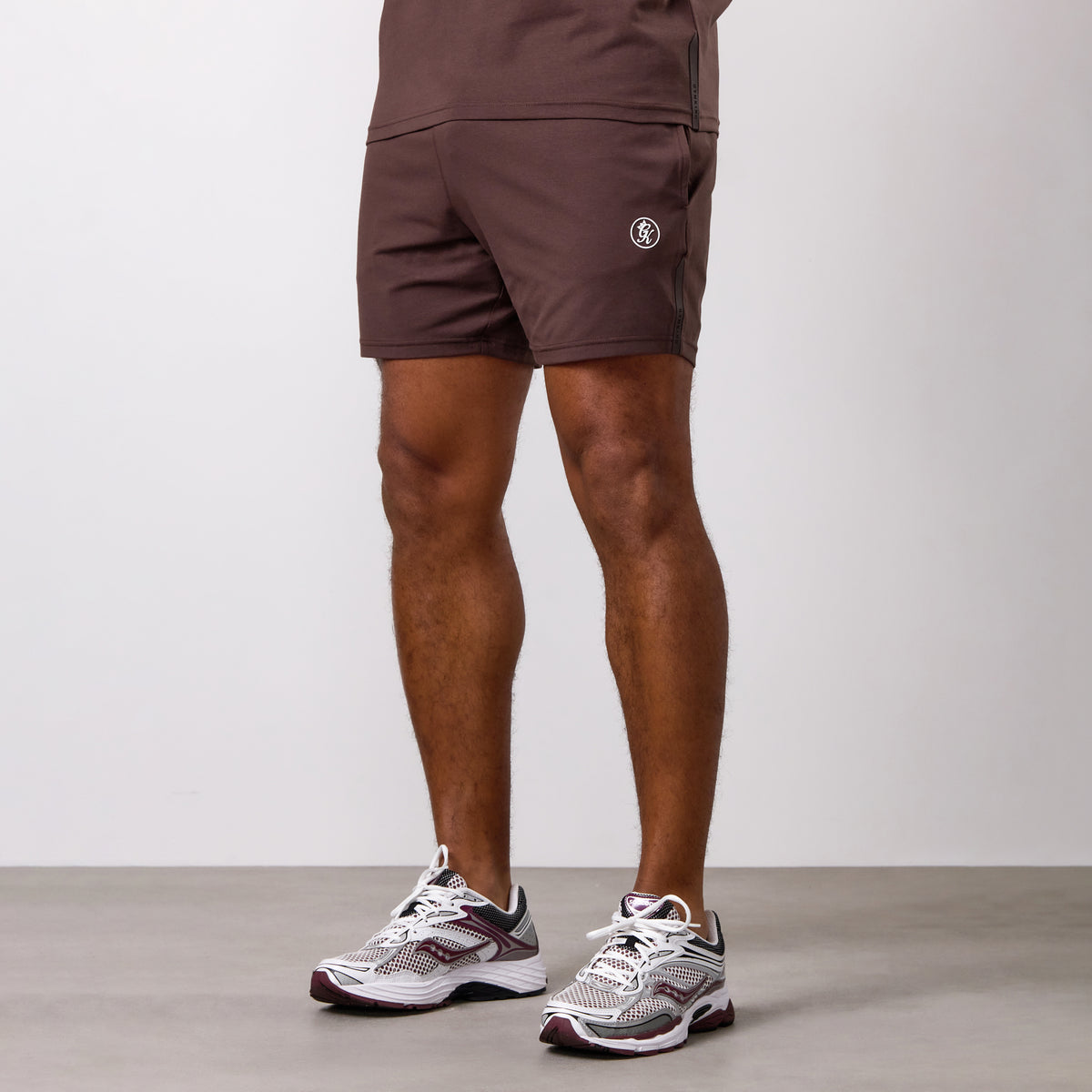 Gym King Pro Logo Short - Dark Brown