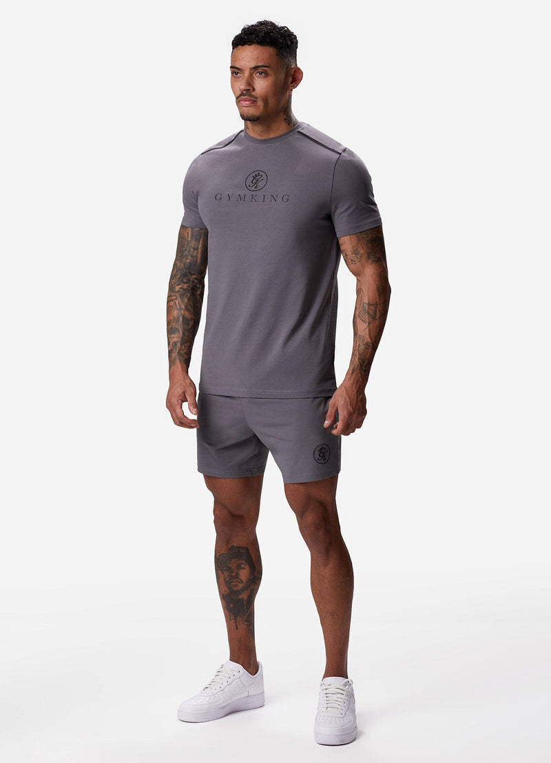 Gym King Pro Logo Short v2 - Fossil Grey