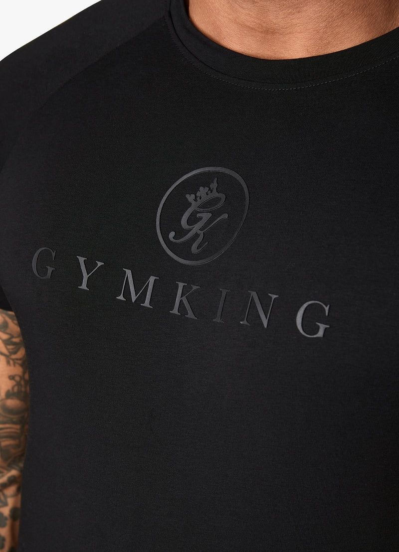 Gym King Pro Logo Tee - Black/Black