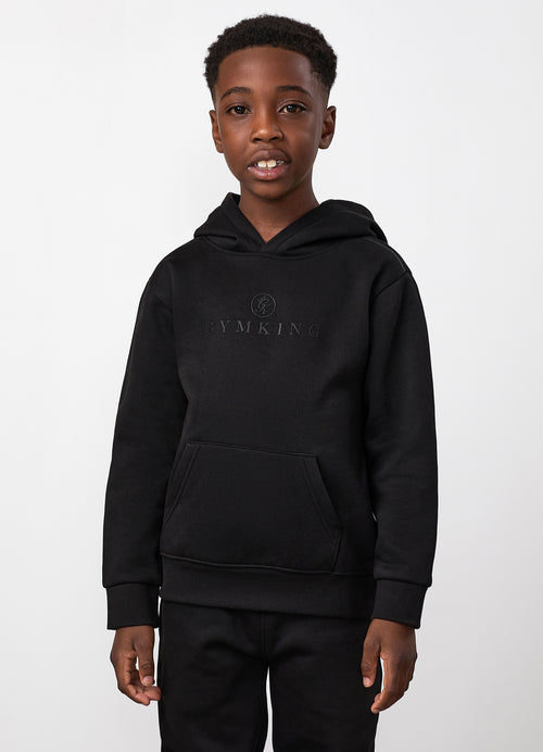 Gym King Older Kids Pro Logo V2 Hoodie - Black / Black