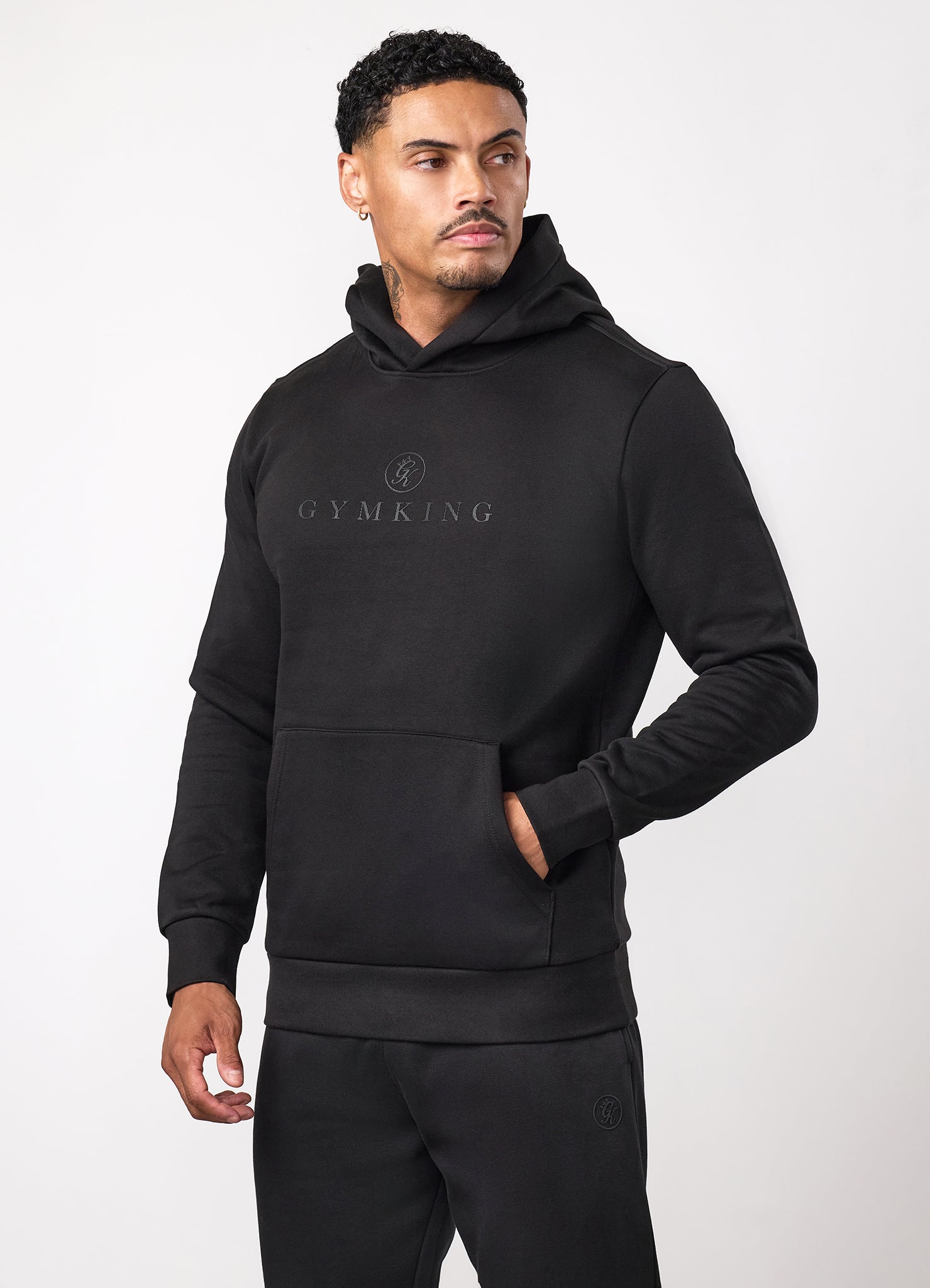 Gym King Pro Logo V2 Hoodie - Black/Black