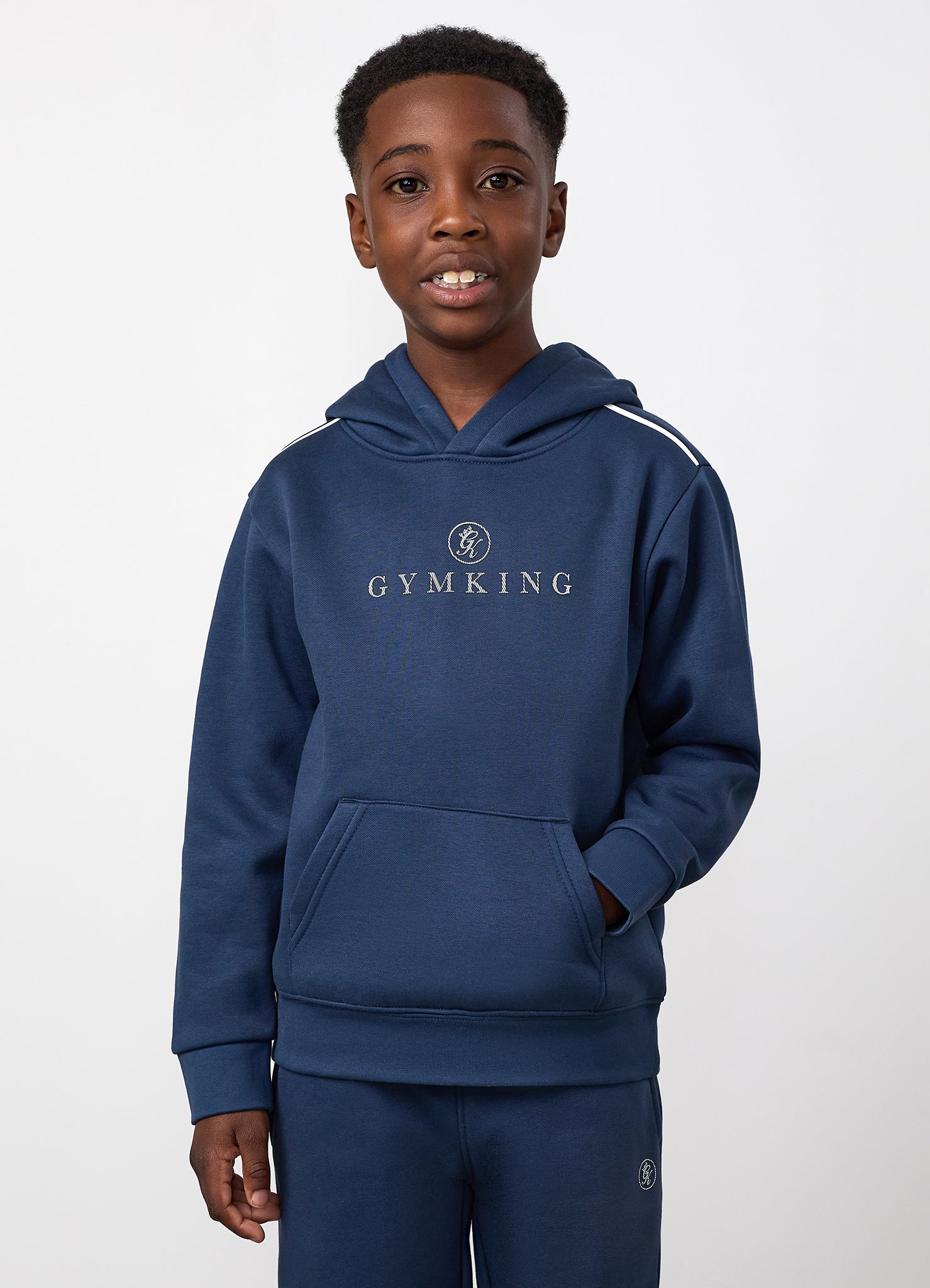 Gym King Older Kids Pro Logo V2 Hoodie - Midnight