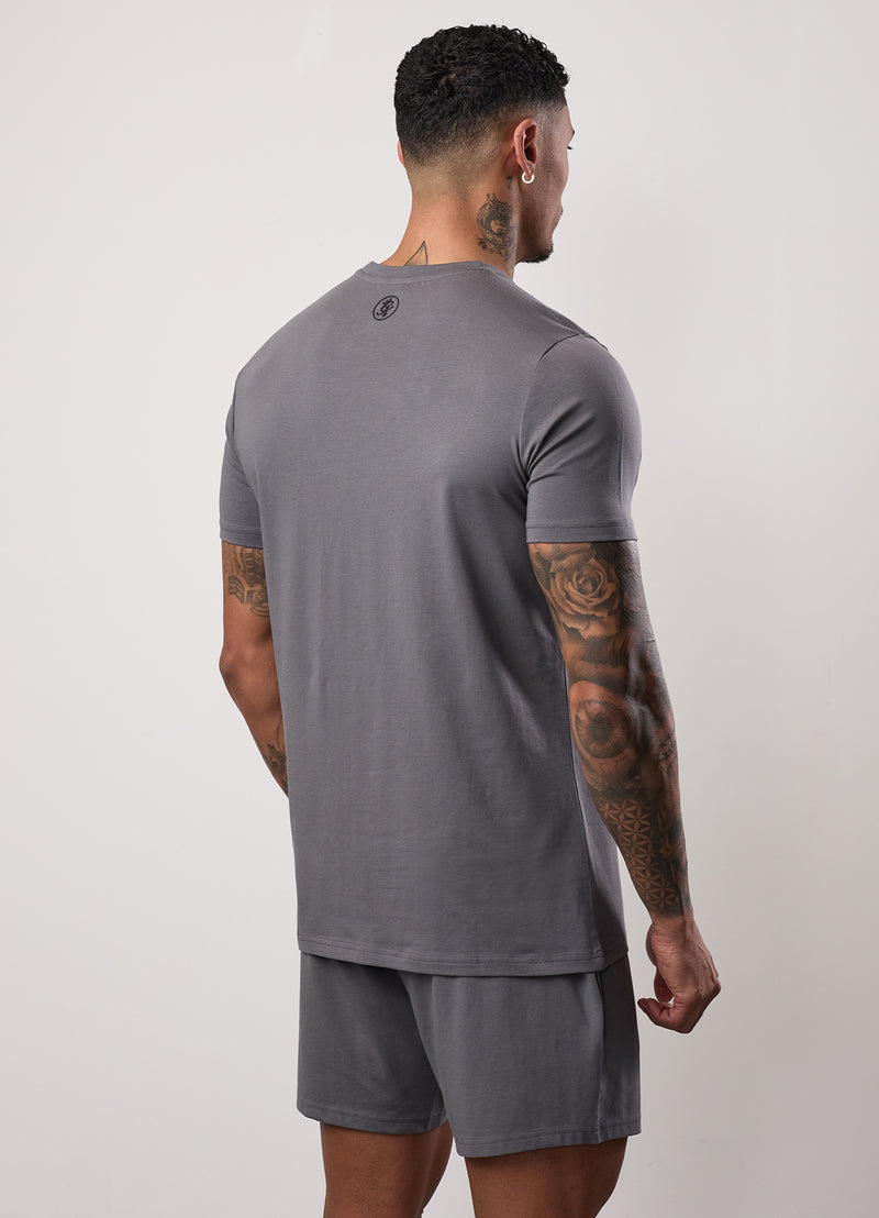 Gym King Pro Logo Tee v2 - Fossil Grey