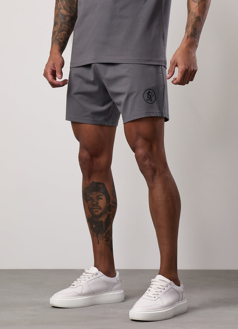 Gym King Pro Logo Short v2 - Fossil Grey