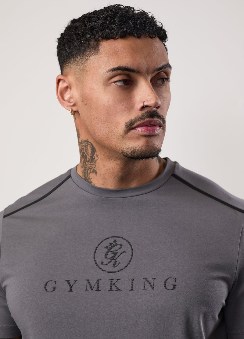 Gym King Pro Logo Tee v2 - Fossil Grey