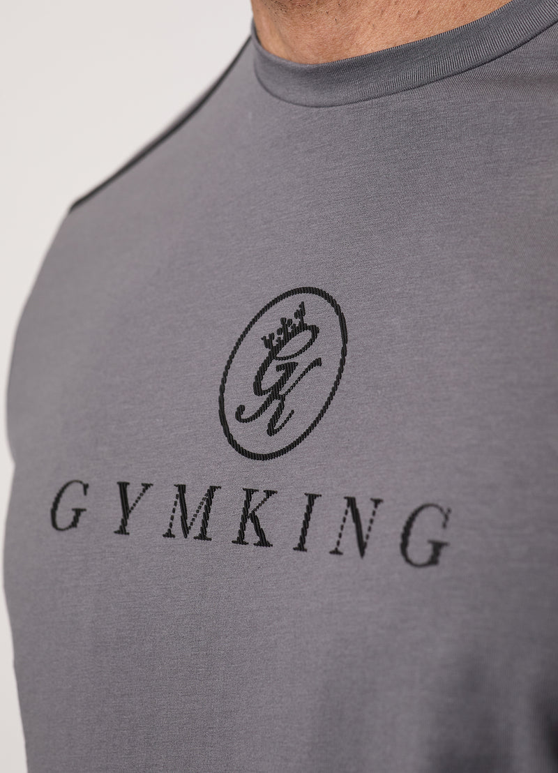 Gym King Pro Logo Tee v2 - Fossil Grey