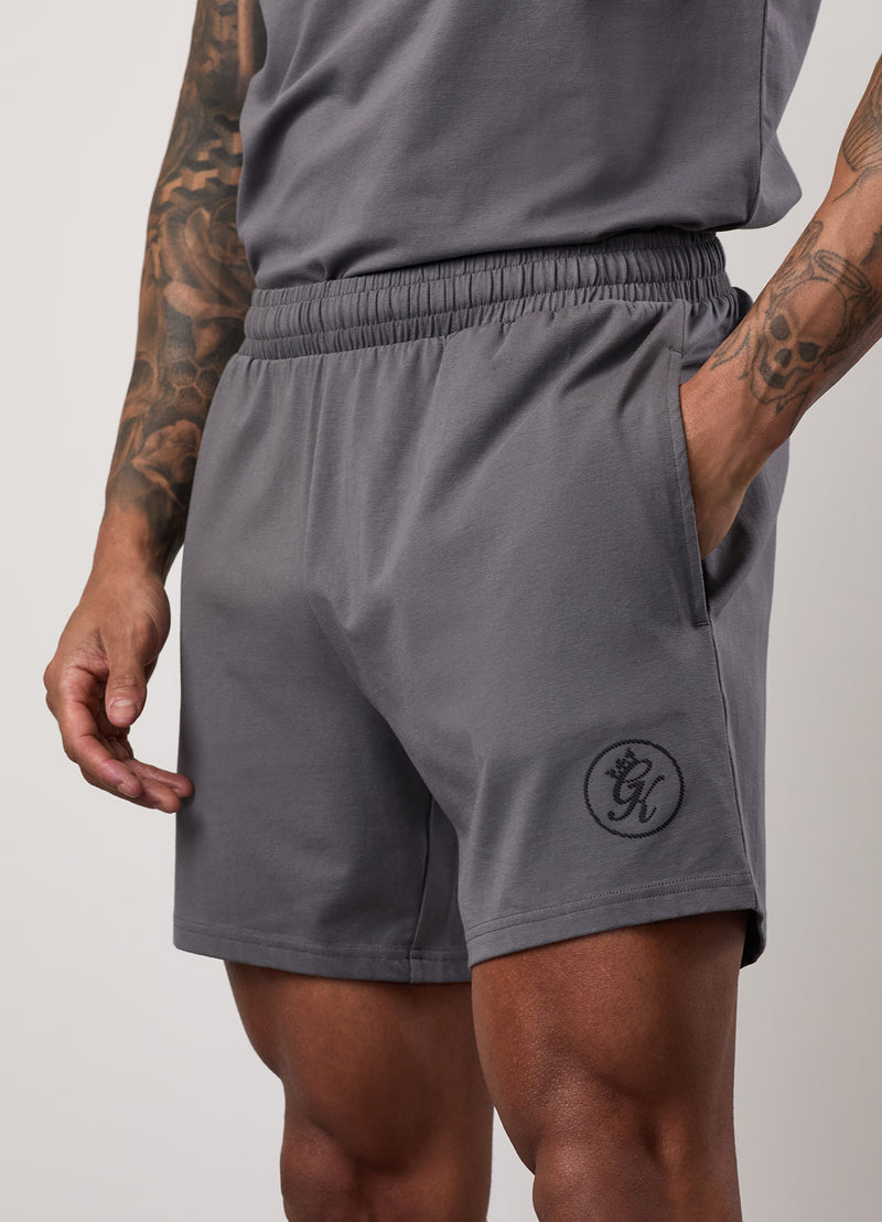 Gym King Pro Logo Short v2 - Fossil Grey