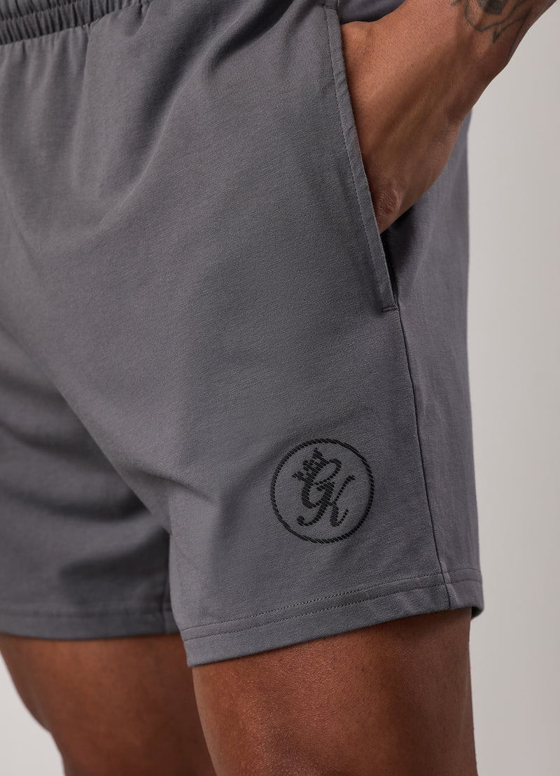 Gym King Pro Logo Short v2 - Fossil Grey