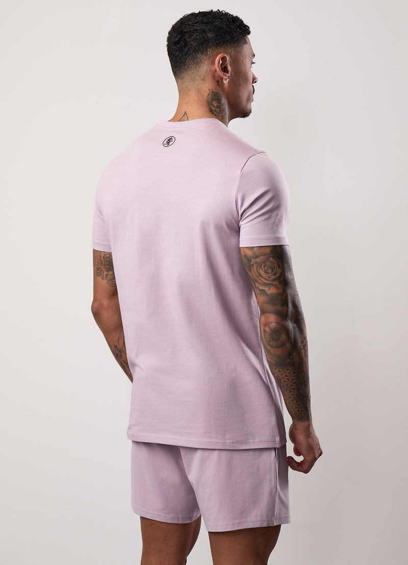 Gym King Pro Logo V2 Jersey Tee - Lilac Smoke