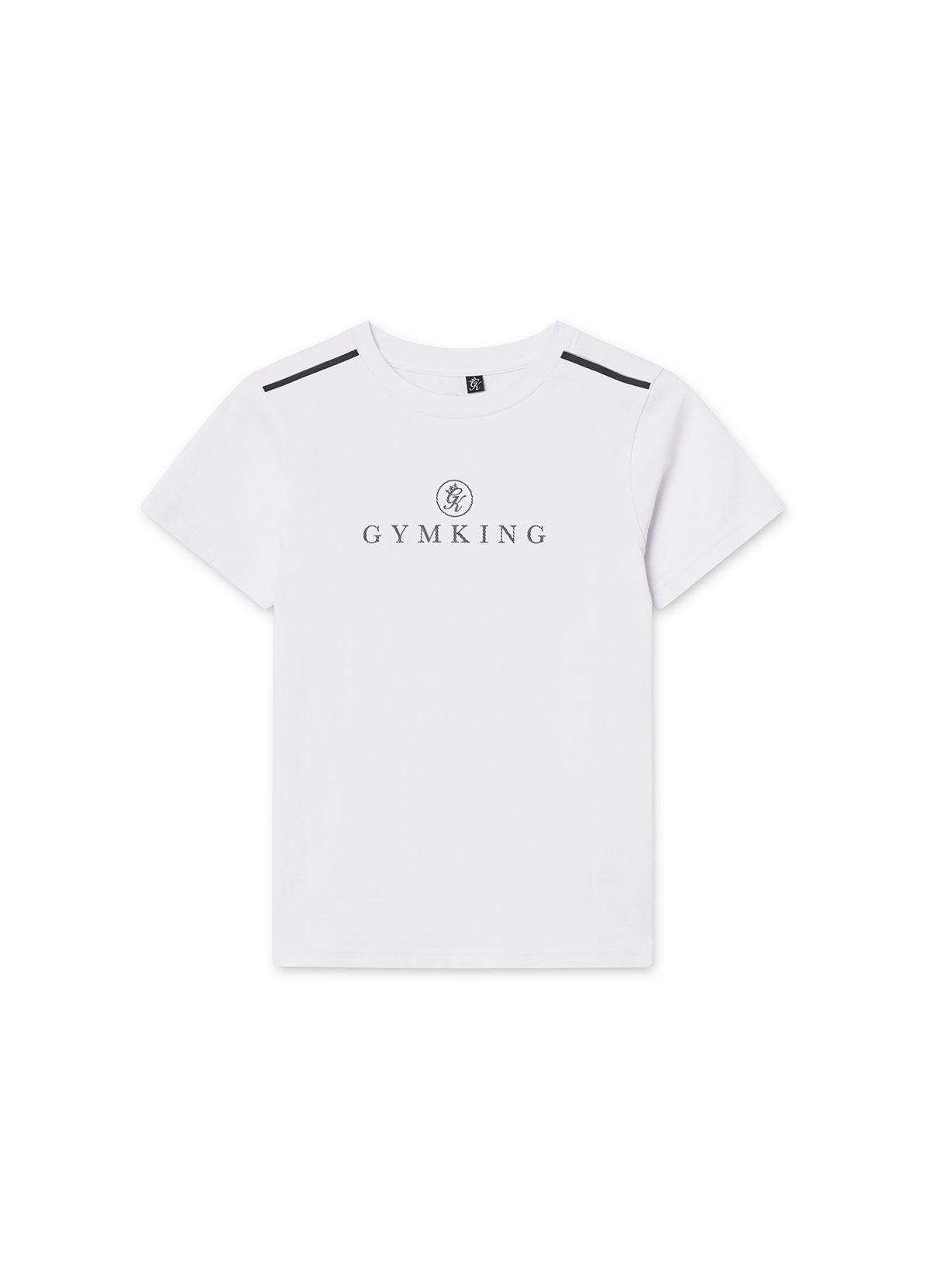 Gym King Older Kids Pro Logo V2 T-Shirt - White