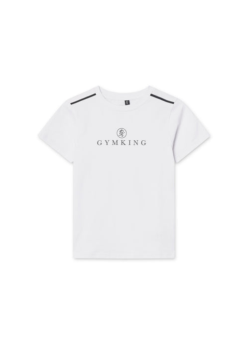 Gym King Older Kids Pro Logo V2 T-Shirt - White