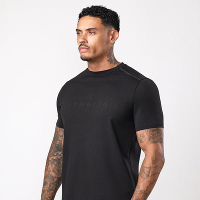 Gym King Pro Logo V2 Tee - Black/Black